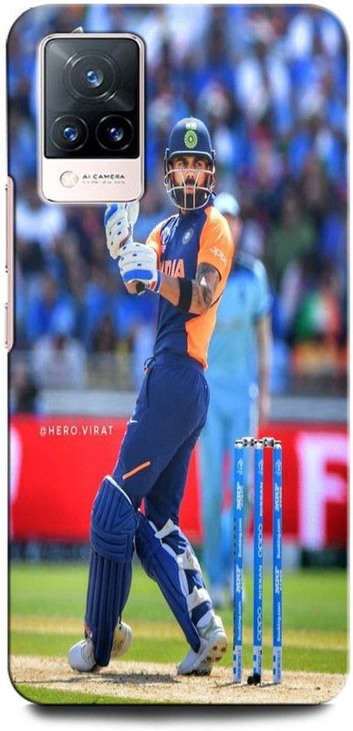 ORBIQE Back Cover for Vivo V21 V2050 VIRAT, KOHLI, INDIA, CRICKET, PLAYER, GOAT, RCB, IPL  (Multicolor, Hard Case, Pack of: 1)