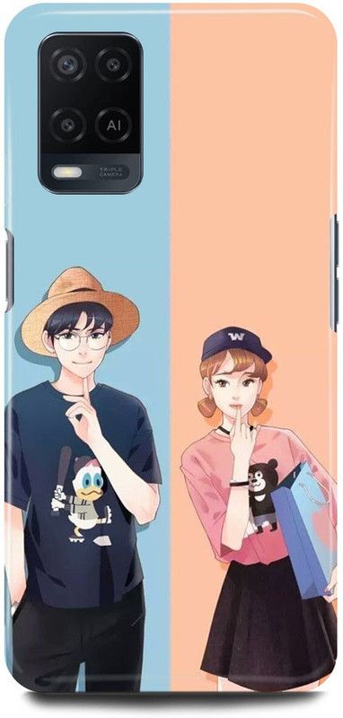 FRONK Back Cover for OPPO A54, CPH2239, ANIME, GIRL, BOY, LOVELY,GIRL, CUTE, COUPLE  (Multicolor, Hard Case, Pack of: 1)