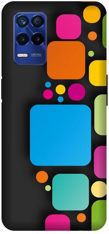 BARMANS Back Cover for Realme 8 5G Abstrect, Pattern, Colour, Solid, Black, Cool  (Multicolor, Shock Proof)