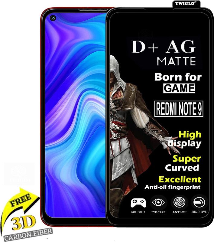 TWIGLO Edge To Edge Tempered Glass for REDMI NOTE 9  (Pack of 1)