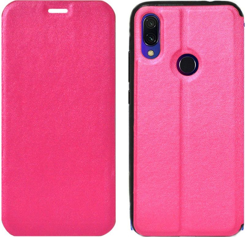 Coverage Flip Cover for Redmi 7 - 2019 Edition  (Pink, Grip Case, Pack of: 1)