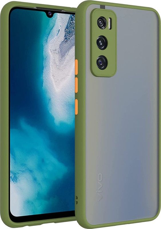 Infigo Back Cover for Vivo V20 SE  (Green, Camera Bump Protector)