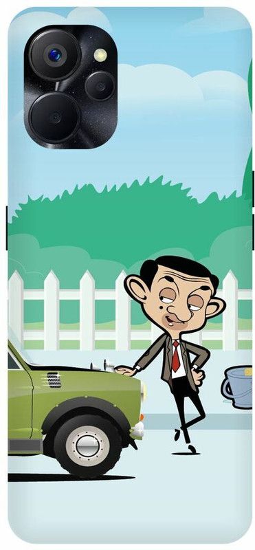 COVERJET Back Cover for REALME 9i 5G- RMX3612-MR- BEAN- ANIMATED- CARTOON- LOVE  (Multicolor, Hard Case)