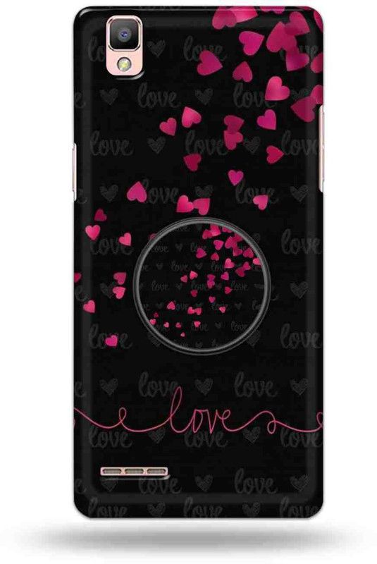 NDCOM Back Cover for OPPO F1  (Black, Pink, Cases with Holder, Pack of: 2)