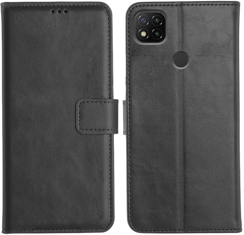 Orosky Flip Cover for Redmi 9 Activ  (Black, Dual Protection)