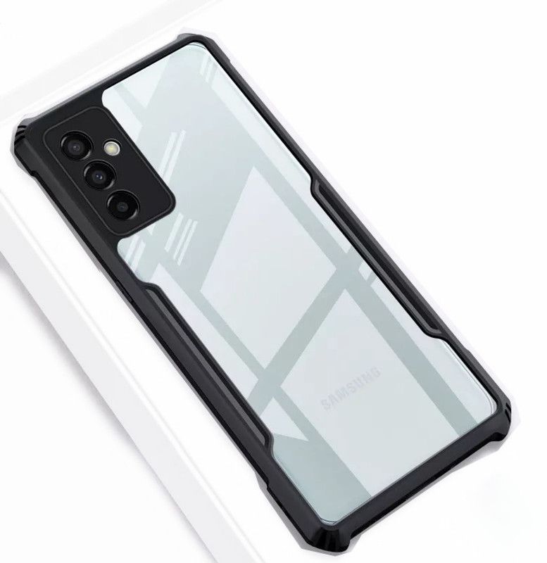 MDB Bumper Case for Samsung Galaxy F23 5G  (Transparent, Black, Shock Proof)