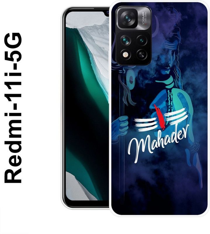 SUPERCASE Back Cover for Redmi 11i 5G  (Black, Blue, Grip Case, Silicon)