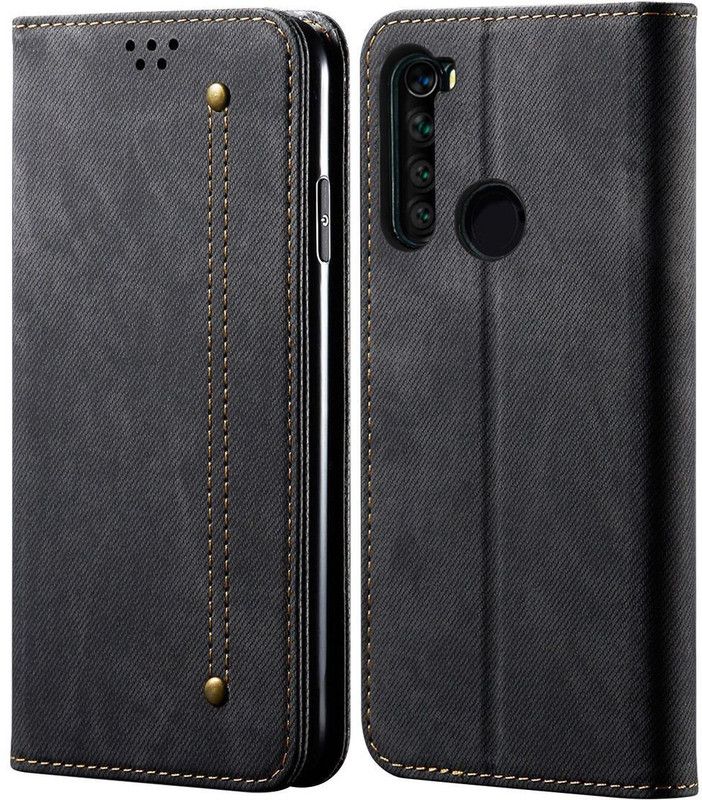 Bepak Wallet Case Cover for Redmi Note 8  (Black, Magnetic Case, Pack of: 1)