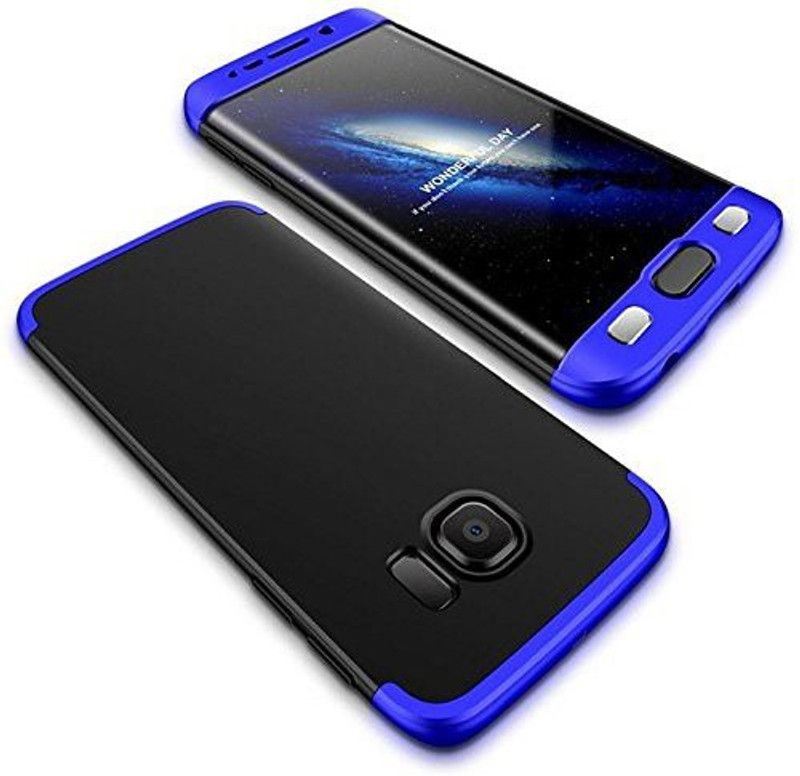 MOBIRUSH Front & Back Case for Samsung Galaxy S6 Edge  (Blue, Dual Protection, Pack of: 1)