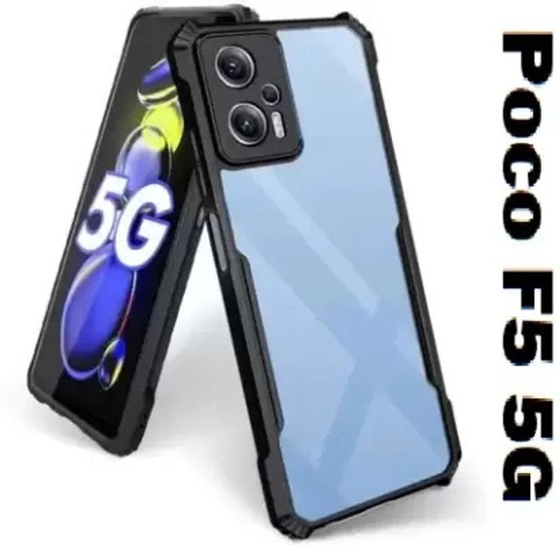 filbay Front & Back Case for Poco F5 5G  (Black, Transparent, Grip Case, Pack of: 1)