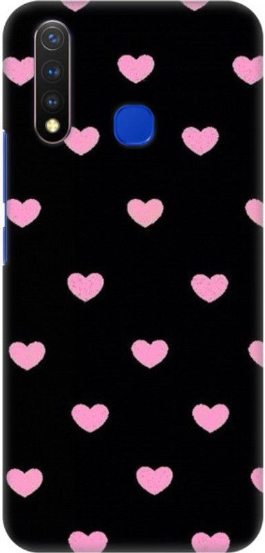 COBIERTAS Back Cover for Vivo U20  (Pink, Black, Hard Case)