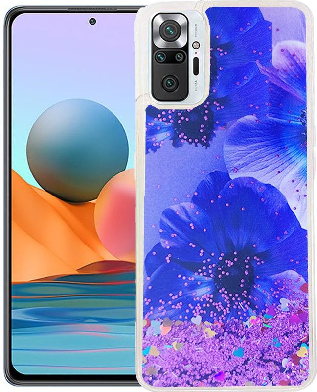 GBAKS Back Cover for REDMI NOTE 10PRO 4G (FULLY Glitter and Liquid with Printed COLOURFUL DEGISN in The Middle)  (Multicolor, Waterproof, Pack of: 1)
