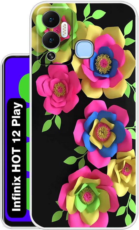 Flipkart SmartBuy Back Cover for infinix hot 12 play  (Multicolor, Silicon, Pack of: 1)