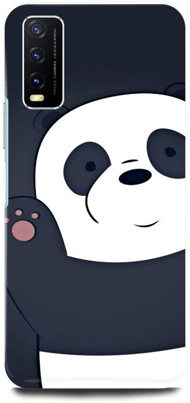 play fast Back Cover for Vivo Y20i, V2027 OSO, PANDA, BHALU, BEER  (Black, Hard Case, Pack of: 1)