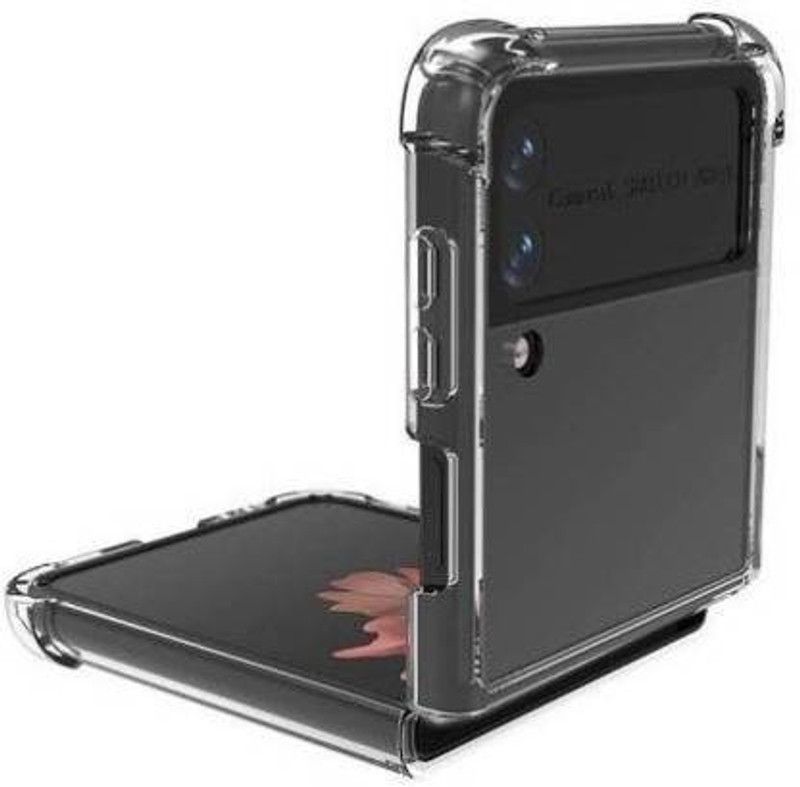 COVJ Back Cover for Samsung Galaxy Z Flip 3  (Transparent, Grip Case, Silicon, Pack of: 1)