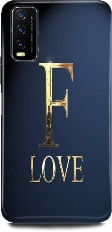 FUGGA Back Cover for Vivo Y20G, V2037, F, LETTER, ALPHABET, LOVE, F, NAME  (Multicolor, Hard Case, Pack of: 1)