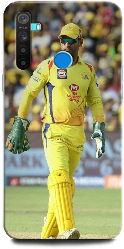GRAFIQE Back Cover for Realme 5i/ MS Dhoni 7, Mahendra Singh Dhoni, India, Cricket  (Multicolor, Shock Proof, Pack of: 1)
