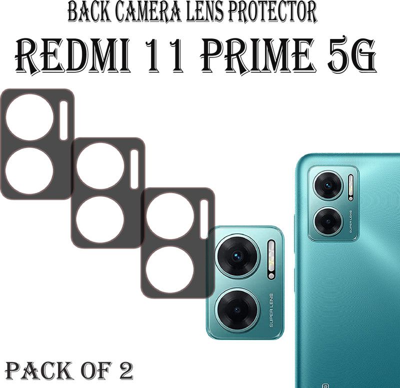 EJZATI Back Camera Lens Glass Protector for REDMI 11 PRIME 5G  (Pack of: 3)