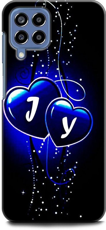 WallCraft Back Cover for SAMSUNG Galaxy M53 5G J Y, J LOVES Y, NAME, ALPHABET, JY LOVE, HART, BLUE  (Multicolor, Dual Protection, Pack of: 1)