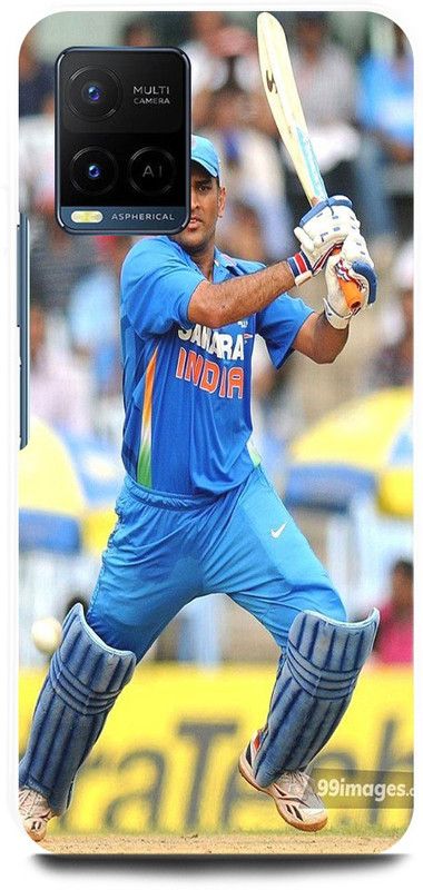 DIKRO Back Cover for Vivo Y33T, V2146, MS, DHONI, MAHENDRA, SINGH, DHONI, CSK, PLAYER  (Blue, Hard Case, Pack of: 1)