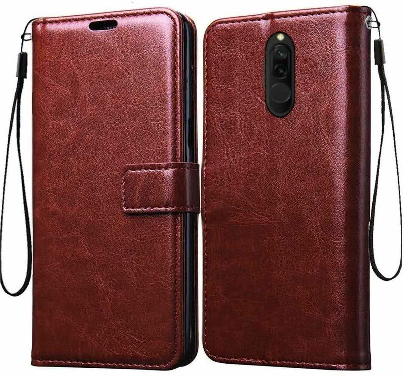 ANAND BR Flip Cover for Redmi 8A  (Brown, Cases with Holder)