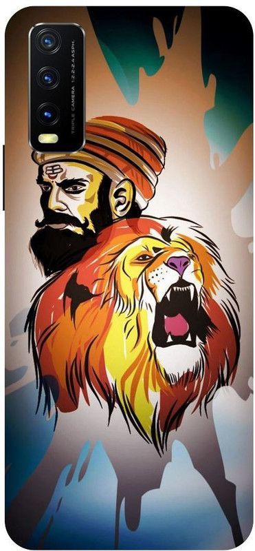 THE NARAYANA COLLECTIONS Back Cover for VIVO Y20A-V2052-V2054-SHIVAJI,MARATHA,RAJE,KING,HINDU  (Multicolor, Hard Case, Pack of: 1)