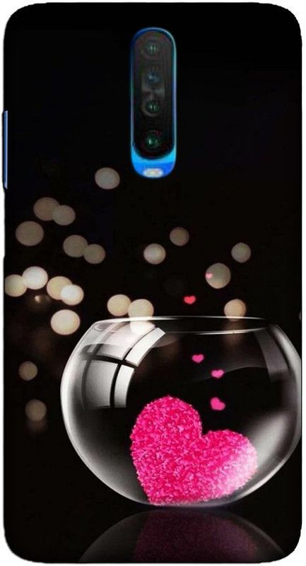 CROKIAN Back Cover for POCO X2 pink hart Back Cover  (Multicolor, Hard Case, Pack of: 1)