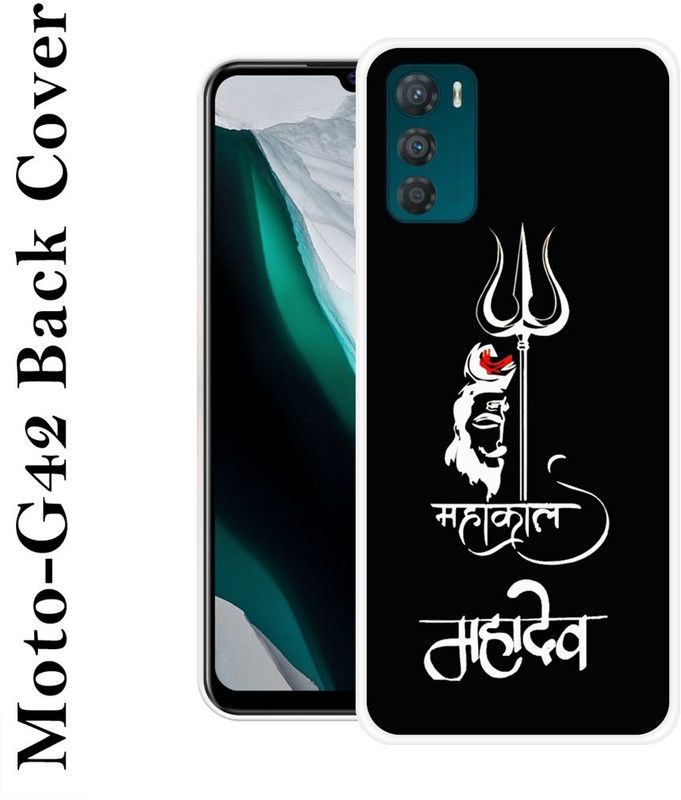 INDIALAND Back Cover for Motorola Moto G42  (Black, White, Grip Case, Silicon, Pack of: 1)