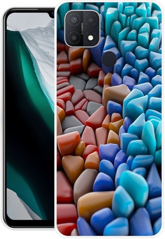 JAYFOX Back Cover for Oppo A15s  (Blue, Brown, Silicon)