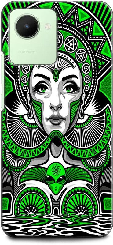 WallCraft Back Cover for Realme Narzo 50i Prime, RMX3506 WEED ART, TRIPPY, GIRL, PIN OF ART, ABSTRACT, TEXTURE  (Multicolor, Dual Protection, Pack of: 1)