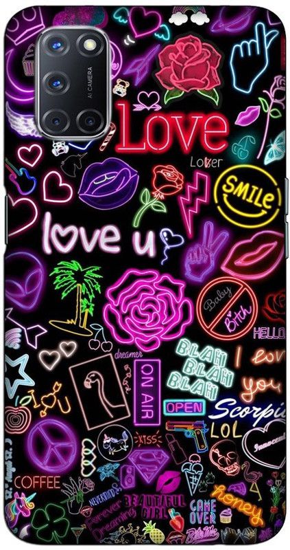 CROKIAN Back Cover for OPPO A52 Love smile Back Cover  (Multicolor, Hard Case, Pack of: 1)
