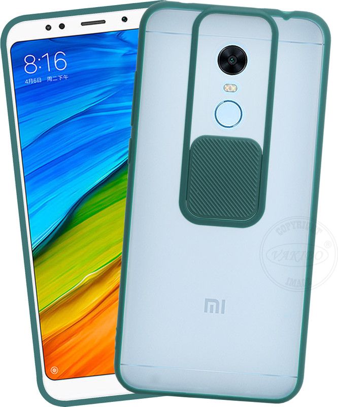 VAKIBO Back Cover for Mi Redmi Note 5  (Green, Grip Case, Pack of: 1)