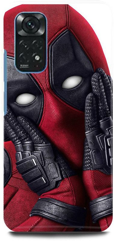 FIKORA Back Cover for Redmi Note 11, DEADPOOL, FUNNY, MARVEL, SUPER, HERO  (Red, Hard Case, Pack of: 1)