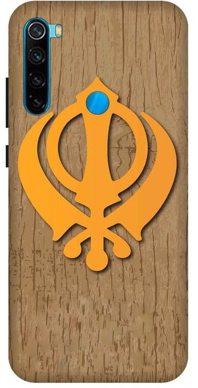 KARJUN Back Cover for Mi Redmi Note 8 (Khanda) Printed Mobile Back Cover  (Multicolor, Shock Proof, Pack of: 1)