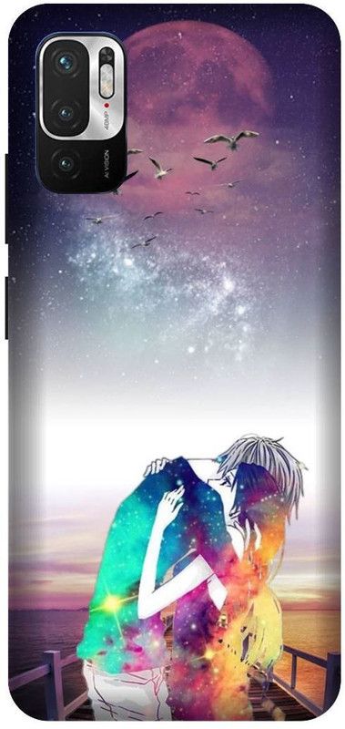Yoprint Back Cover for REDMI NOTE 10T 5G BOY GIRL BEST COUPLE PRINTED BACK COVER  (Multicolor, Hard Case, Pack of: 1)