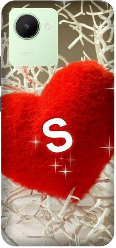 PHONE WALEY.COM Back Cover for Realme C30 , RMX3581 , S letter,S name S word , Printed Back Cover  (Red, Hard Case, Pack of: 1)