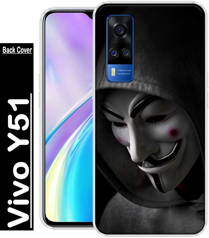 INDIALAND Back Cover for Vivo Y51, Vivo Y51A  (Multicolor, Grip Case, Silicon, Pack of: 1)