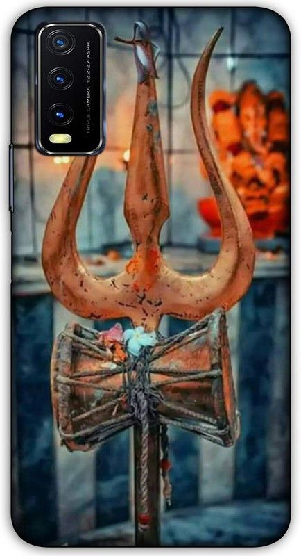 artocus Back Cover for Vivo Y20, Vivo Y20 Shiv Trishul Printed Back Cover  (Multicolor, Shock Proof, Pack of: 1)