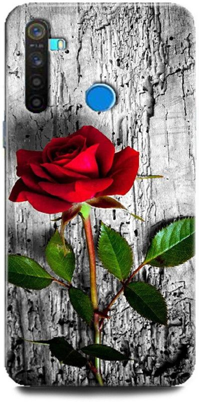 FIKORA Back Cover for Realme 5 Pro/RMX1971 ROSE FLOWER PRINTED  (Multicolor, Hard Case, Pack of: 1)