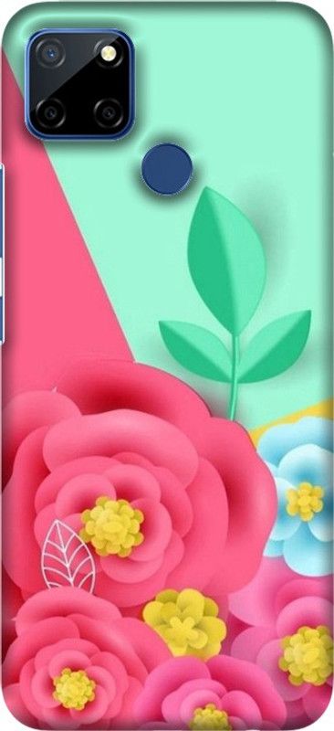 PNBEE Back Cover for Realme C25, RMX3193 - Rose Print  (Multicolor, Hard Case, Pack of: 1)