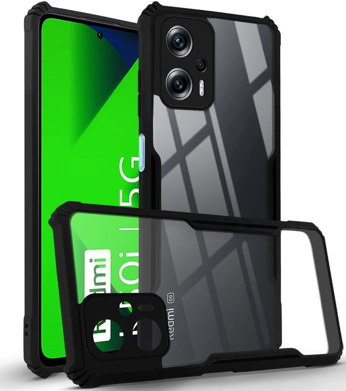 DSCASE Back Cover for Redmi K50i 5G  (Black, Shock Proof, Pack of: 1)