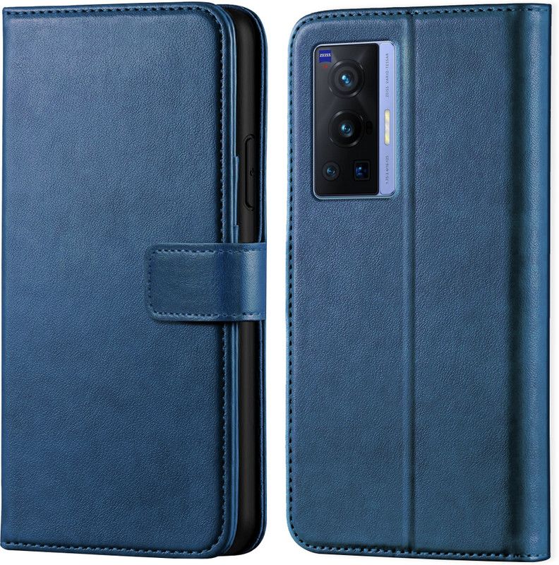 Dgeot Flip Cover for Vivo X70 Pro  (Blue, Grip Case)