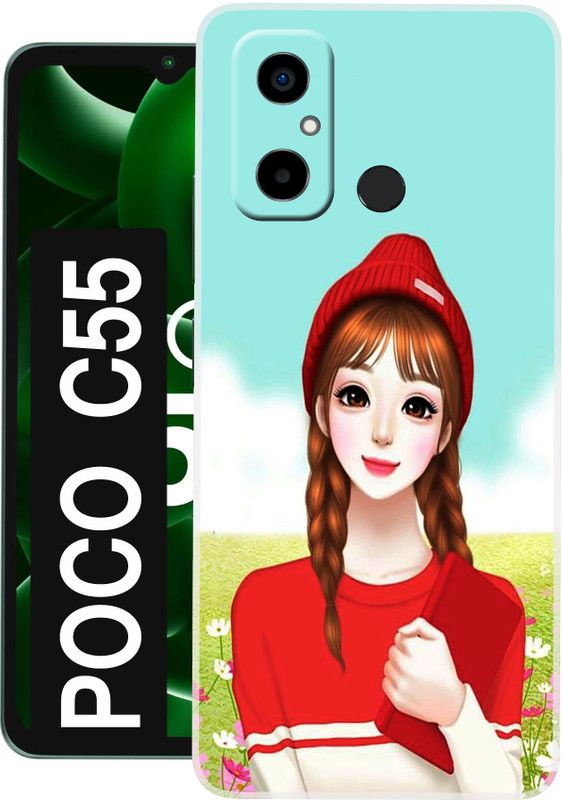 kudia Back Cover for POCO C55  (Multicolor, Silicon, Pack of: 1)