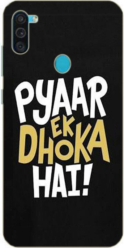 METOO Back Cover for Samsung A11, Text,Shayari, Funny Quote Design back cover, Print : 55  (Multicolor, Dual Protection, Silicon, Pack of: 1)