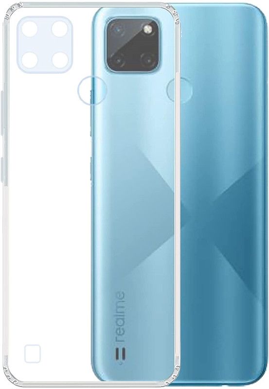 CELLCAMPUS Pouch for Realme C25Y  (Transparent, White, Grip Case, Pack of: 1)