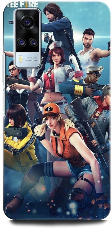ORBIQE Back Cover for ViVO Y51A V2031 FREEFIRE, JUEGO, GUN, METAL, FIRE, GAME  (Multicolor, Hard Case, Pack of: 1)
