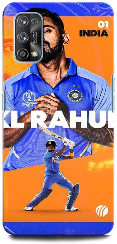 INTELLIZE Back Cover for Realme 7 Pro RMX2170 KL RAHUL, CRICKETER, PLAYER, BATSMAN  (Multicolor, Hard Case, Pack of: 1)
