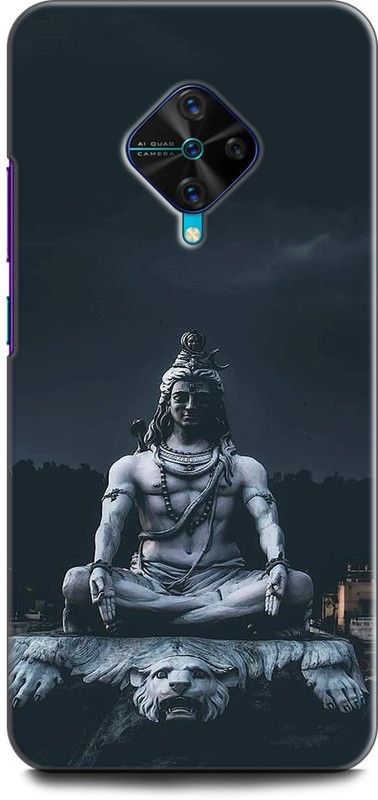 KEYCENT Back Cover for Vivo S1 Pro, Vivo 1920 OM, SHIVJI, LORD SHIVA, MAHADEV, BHOLENATH, GOD, TRISHUL, Nature  (Multicolor, Pack of: 1)