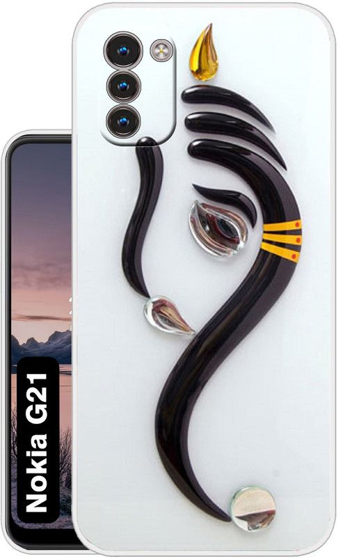 Case Club Back Cover for Nokia G21  (White, Black, Grip Case, Silicon, Pack of: 1)