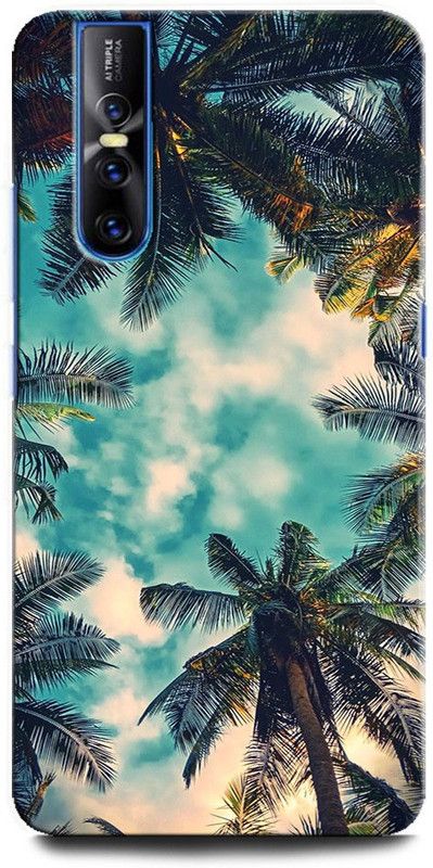 INTELLIZE Back Cover for Vivo V15 Pro 1818 PALM, TREE, NATURE, MORNING VIBES  (Multicolor, Hard Case, Pack of: 1)